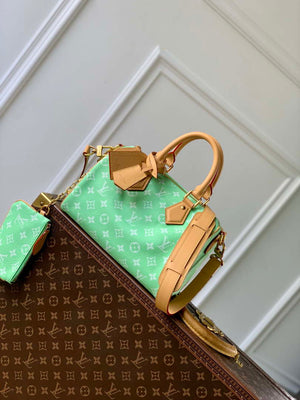 LV M24423 Louis Vuitton Speedy P9 Bandouliere 25 Monogram Bag Fruit Green - Default Title - View 1