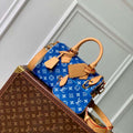 LV M24424 Louis Vuitton Speedy P9 Bandouliere 25 Bag Monogram Leather Blue - Default Title - View 1