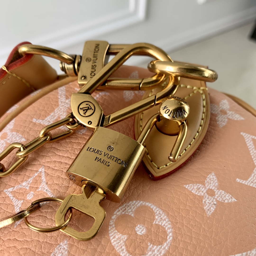 LV M24424 Louis Vuitton Speedy P9 Bandouliere 25 Monogram Bag Pastel Peach - Default Title - View 4
