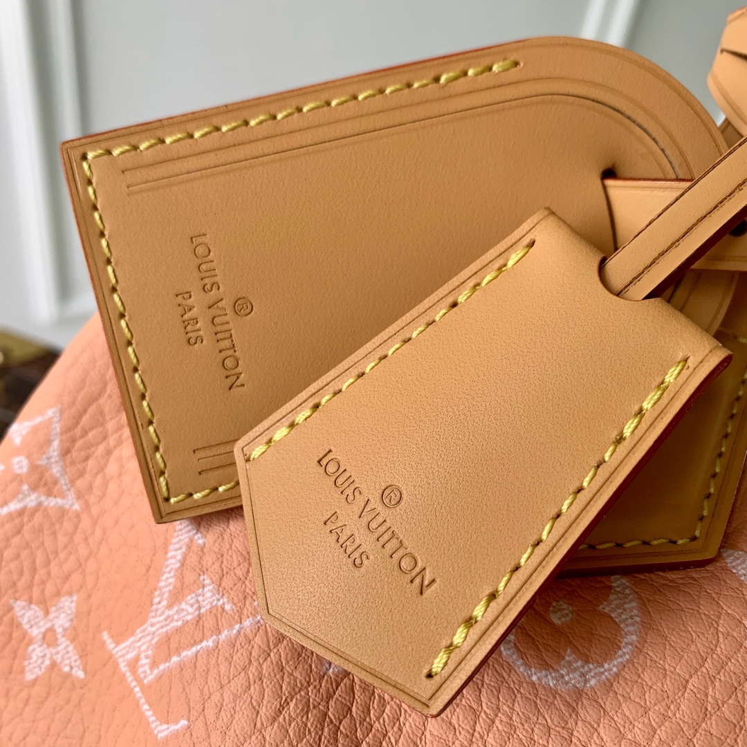 LV M24424 Louis Vuitton Speedy P9 Bandouliere 25 Monogram Bag Pastel Peach