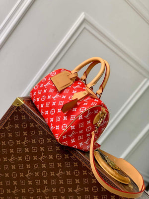 LV M24425 Louis Vuitton Speedy P9 Bandouliere 25 Bag Monogram Leather Red - Default Title - View 2