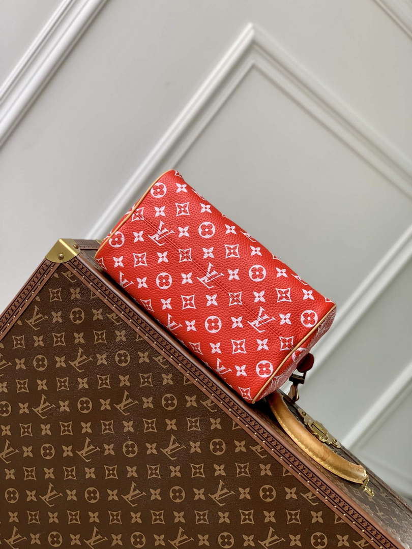 LV M24425 Louis Vuitton Speedy P9 Bandouliere 25 Bag Monogram Leather Red - Default Title - View 4