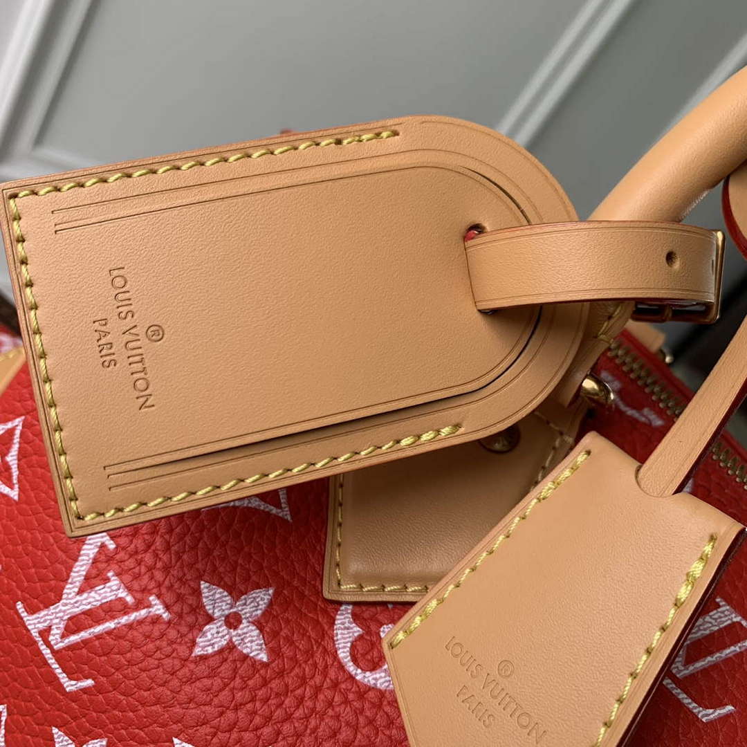 LV M24425 Louis Vuitton Speedy P9 Bandouliere 25 Bag Monogram Leather Red