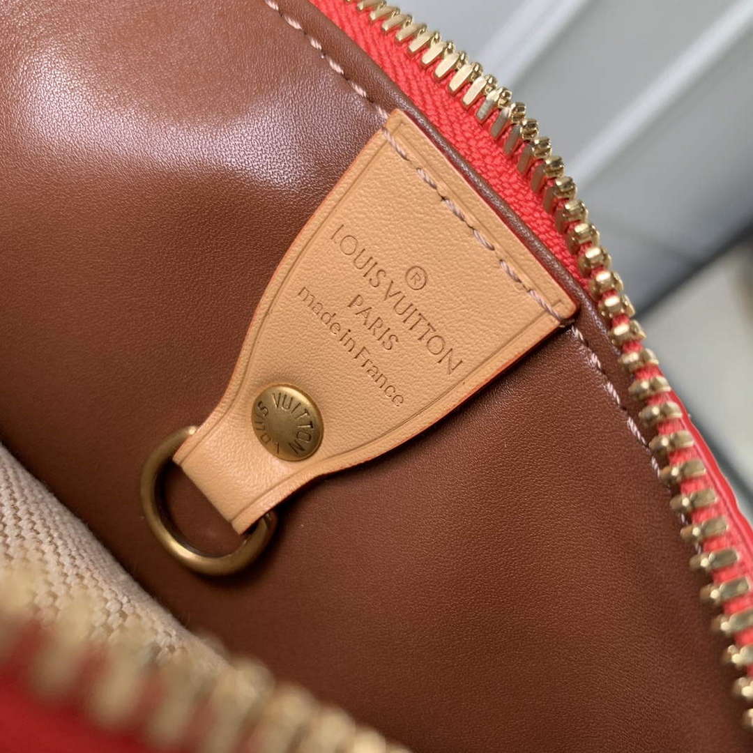 LV M24425 Louis Vuitton Speedy P9 Bandouliere 25 Bag Monogram Leather Red