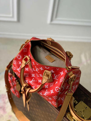 LV M24425 Louis Vuitton Speedy P9 Bandouliere 25 Bag Monogram Leather Red - Default Title - View 9