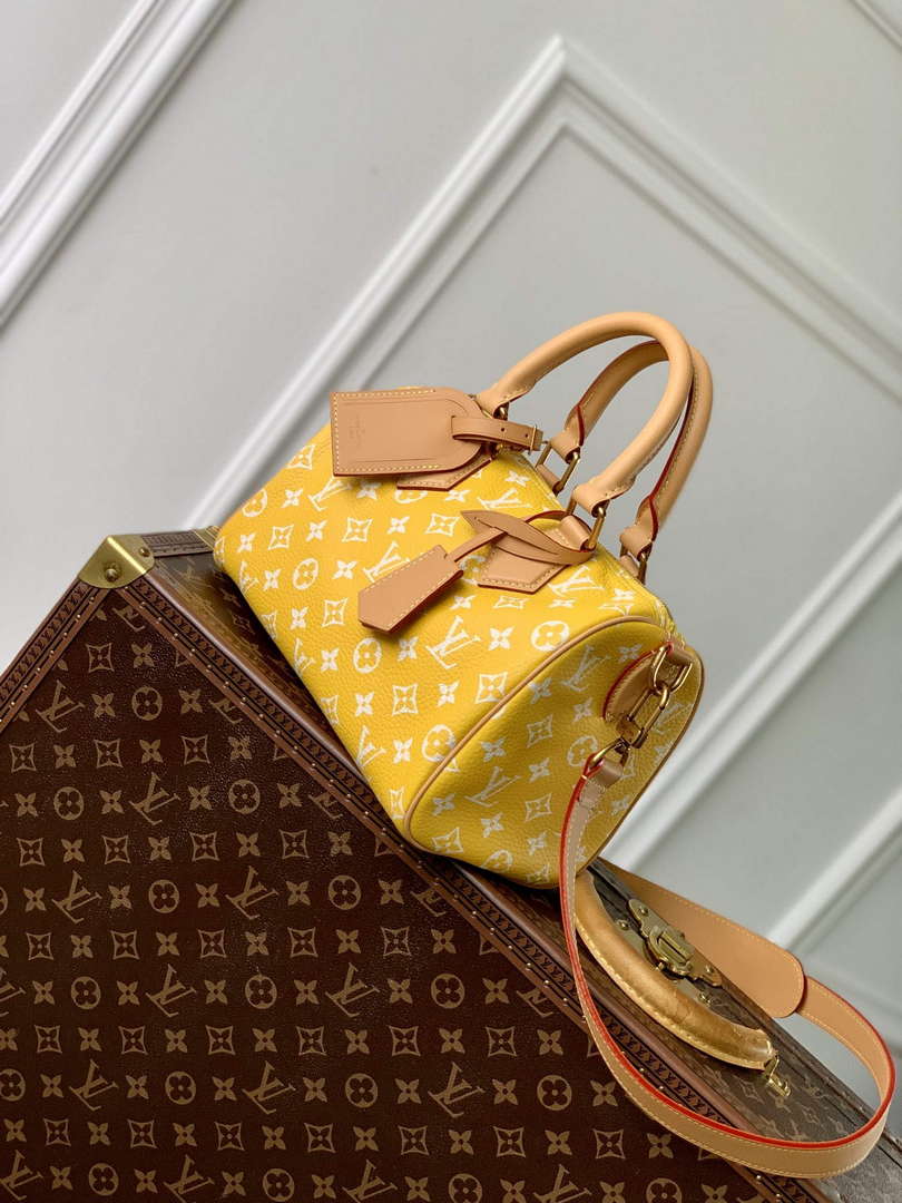 LV M24426 Louis Vuitton Speedy P9 Bandouliere 25 Bag Monogram Leather Yellow