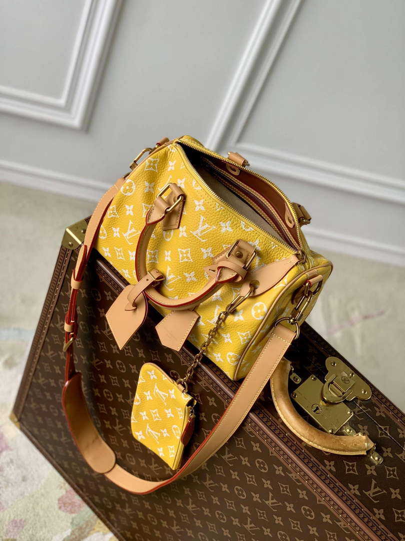 LV M24426 Louis Vuitton Speedy P9 Bandouliere 25 Bag Monogram Leather Yellow - Default Title - View 9