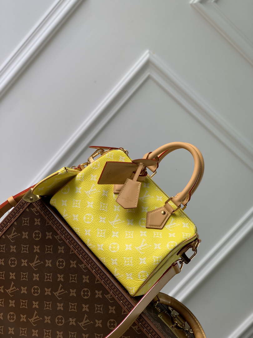 LV M24429 Louis Vuitton Speedy P9 Bandouliere  25 Bag Monogram Leather Fluorescent Yellow
