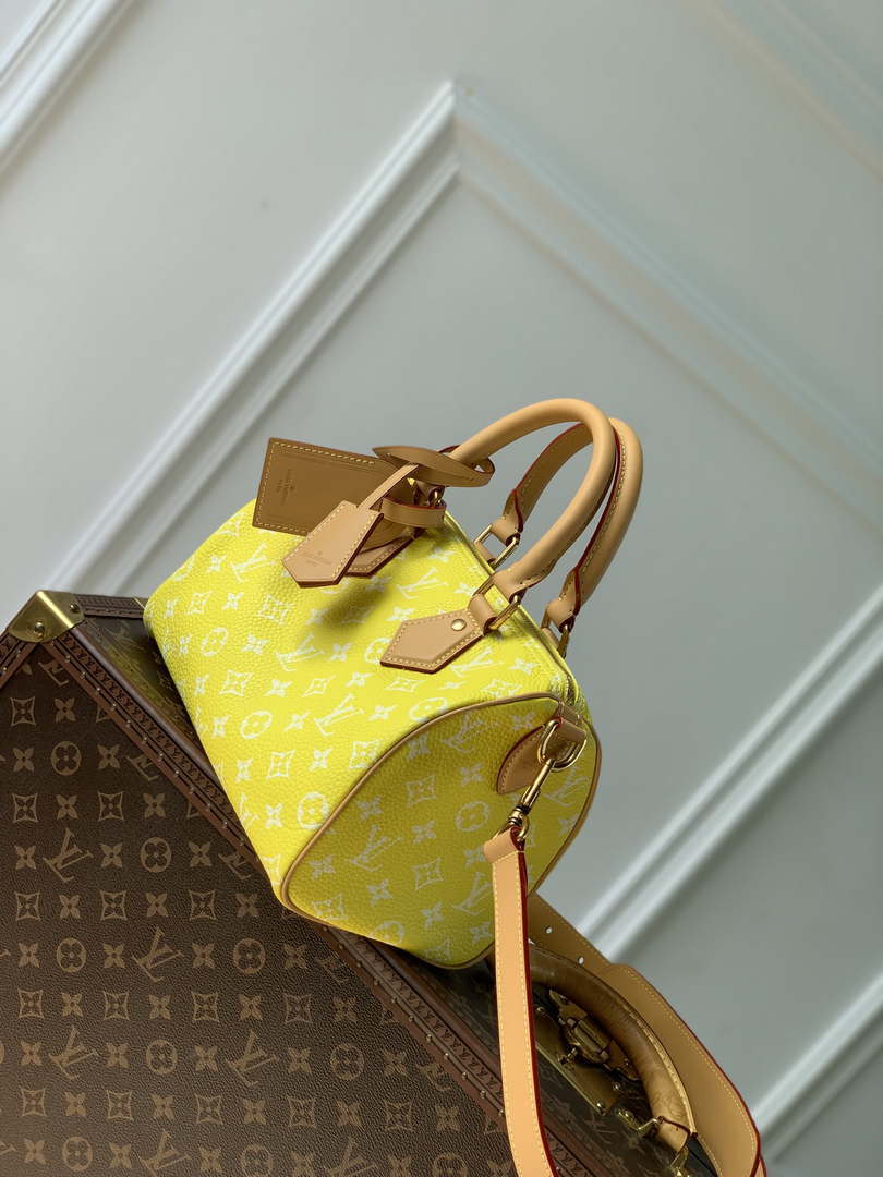 LV M24429 Louis Vuitton Speedy P9 Bandouliere  25 Bag Monogram Leather Fluorescent Yellow