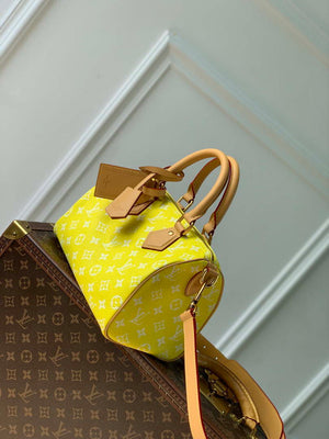 LV M24429 Louis Vuitton Speedy P9 Bandouliere  25 Bag Monogram Leather Fluorescent Yellow - Default Title - View 2