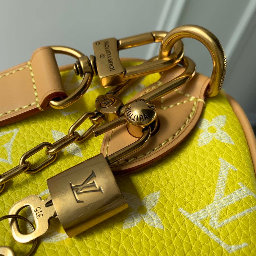 LV M24429 Louis Vuitton Speedy P9 Bandouliere  25 Bag Monogram Leather Fluorescent Yellow