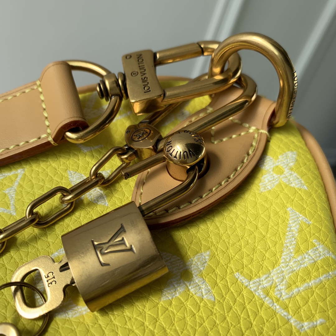 LV M24429 Louis Vuitton Speedy P9 Bandouliere  25 Bag Monogram Leather Fluorescent Yellow - Default Title - View 5