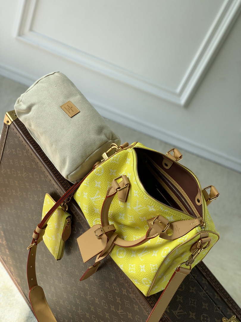 LV M24429 Louis Vuitton Speedy P9 Bandouliere  25 Bag Monogram Leather Fluorescent Yellow - Default Title - View 9