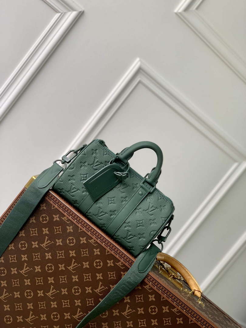 LV M24432 Louis Vuitton Keepall Bandouliere 25 Bag Forest Green