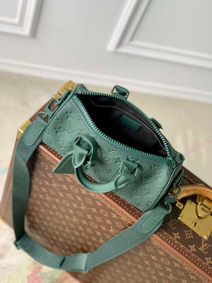 LV M24432 Louis Vuitton Keepall Bandouliere 25 Bag Forest Green - Default Title - View 9