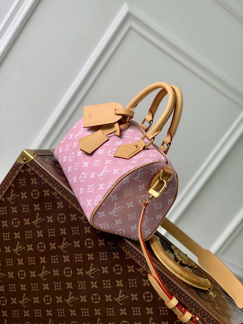 LV M24433 Louis Vuitton Speedy P9 Bandouliere 25 Monogram Bag Pink