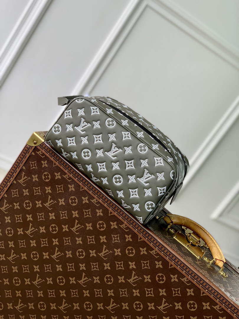 LV M12651  Louis Vuitton Locker Dopp Kit Monogram Shadow Green