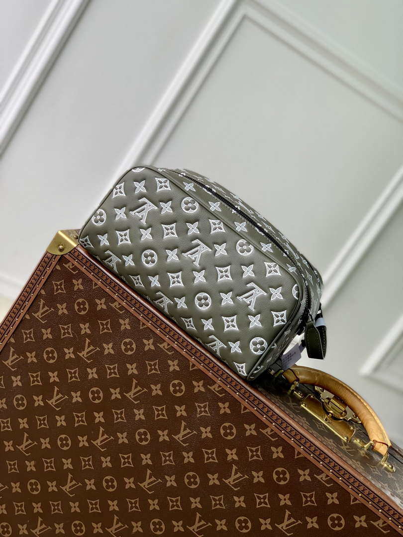 LV M12651  Louis Vuitton Locker Dopp Kit Monogram Shadow Green