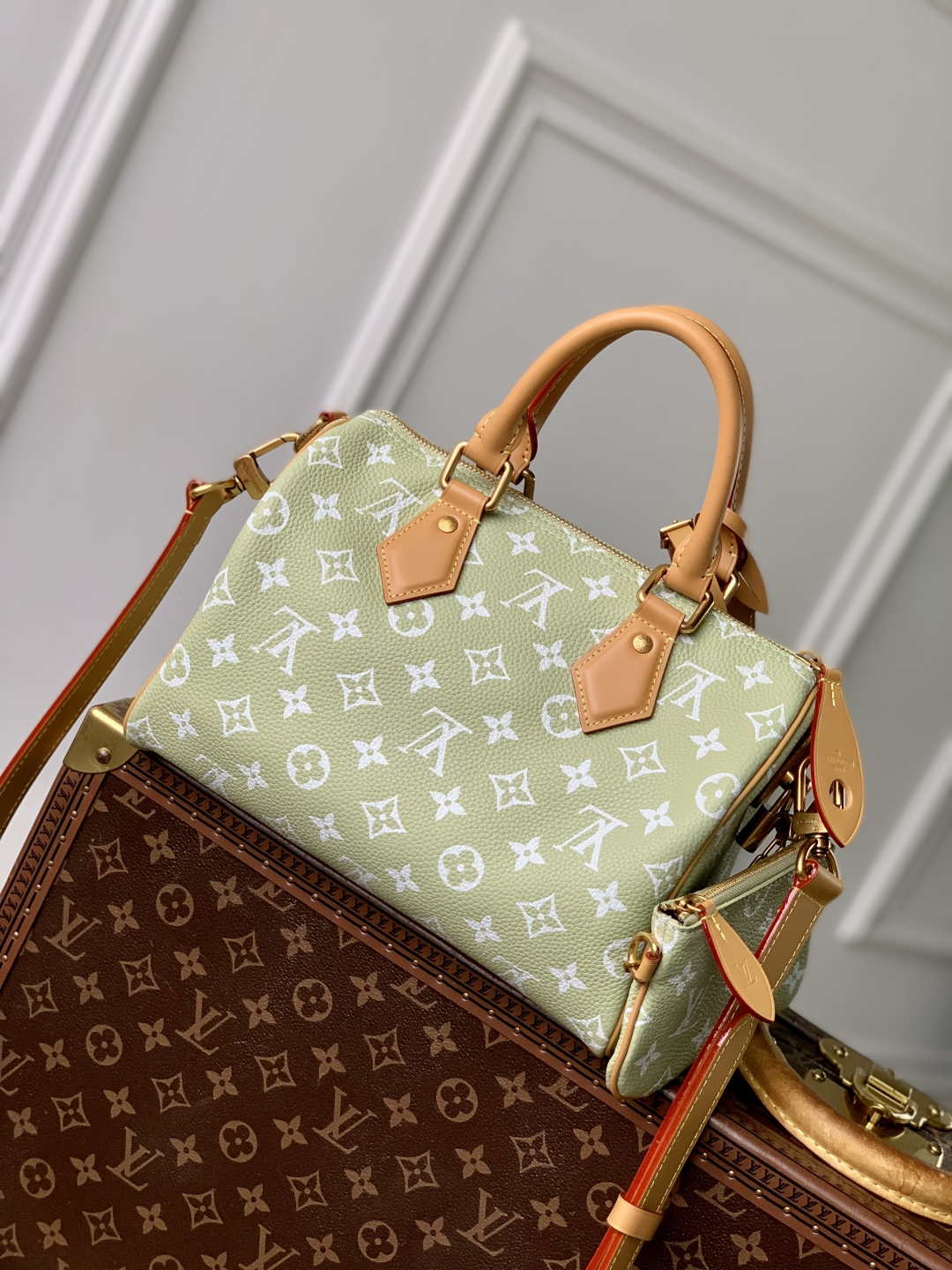 LV M24443 Louis Vuitton Speedy P9 Bandouliere 25 Bag Fruit Green Leather - Default Title - View 3