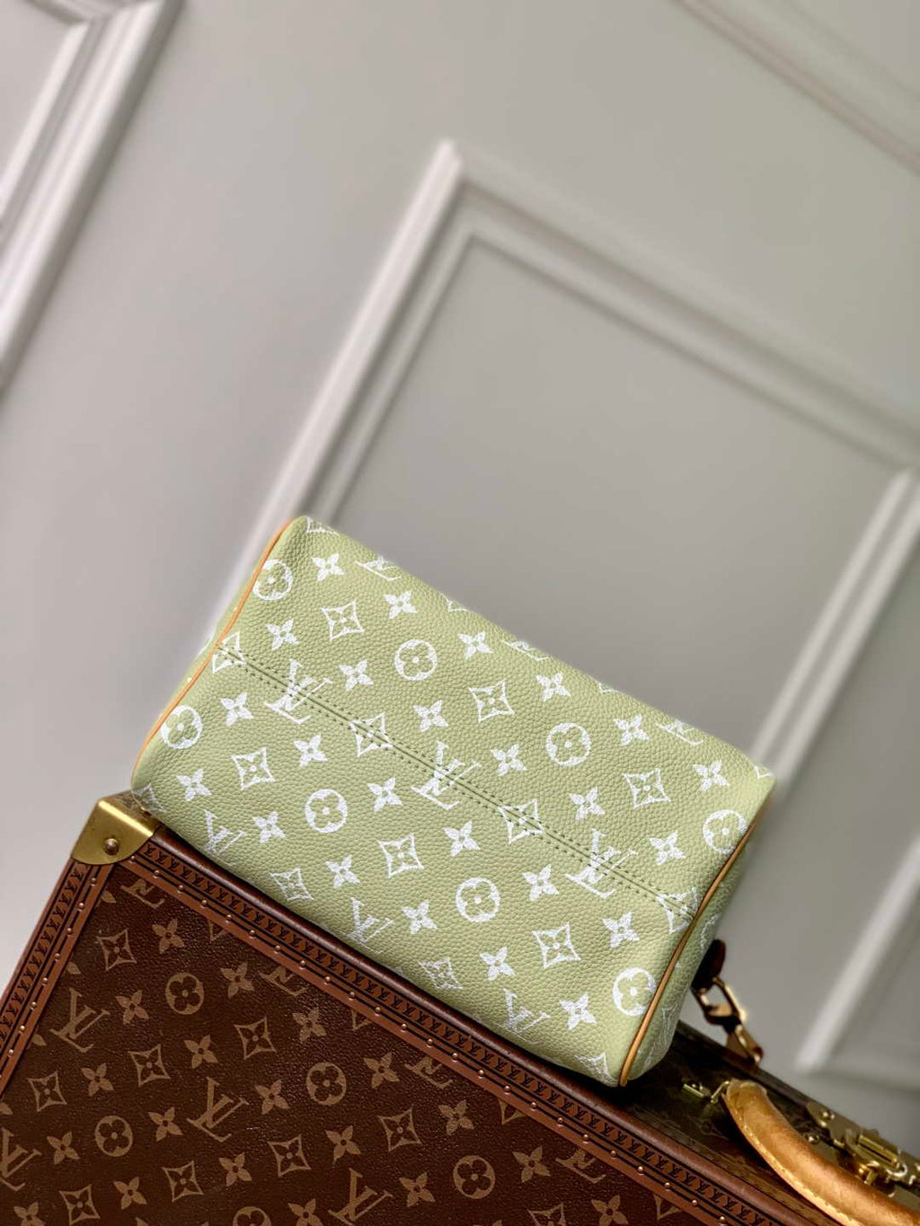 LV M24443 Louis Vuitton Speedy P9 Bandouliere 25 Bag Fruit Green Leather