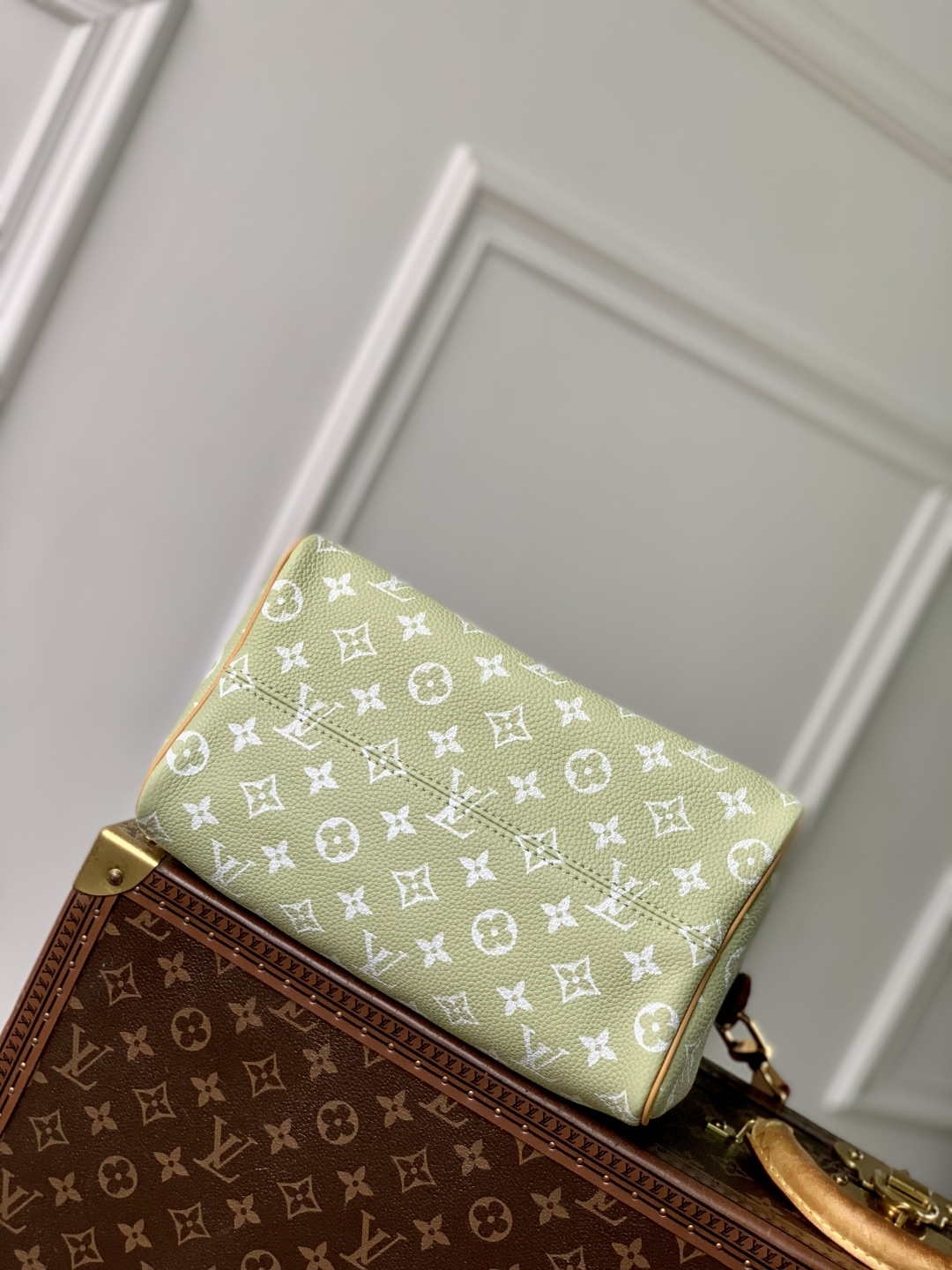 LV M24443 Louis Vuitton Speedy P9 Bandouliere 25 Bag Fruit Green Leather