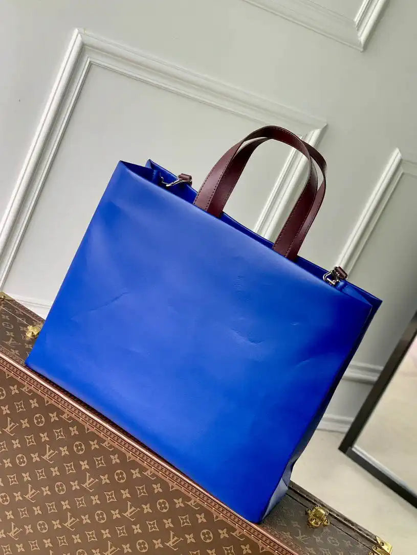 LV M24457 Louis Vuitton Shopper Tote MM Bag Blue