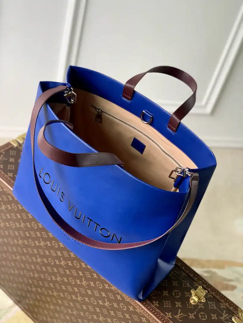 LV M24457 Louis Vuitton Shopper Tote MM Bag Blue