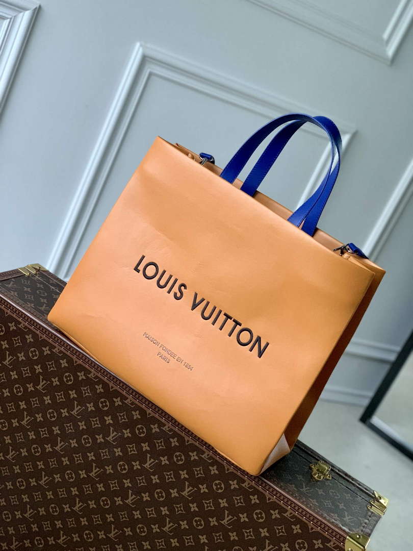 LV M24457 Louis Vuitton Shopper Tote MM Bag Safran