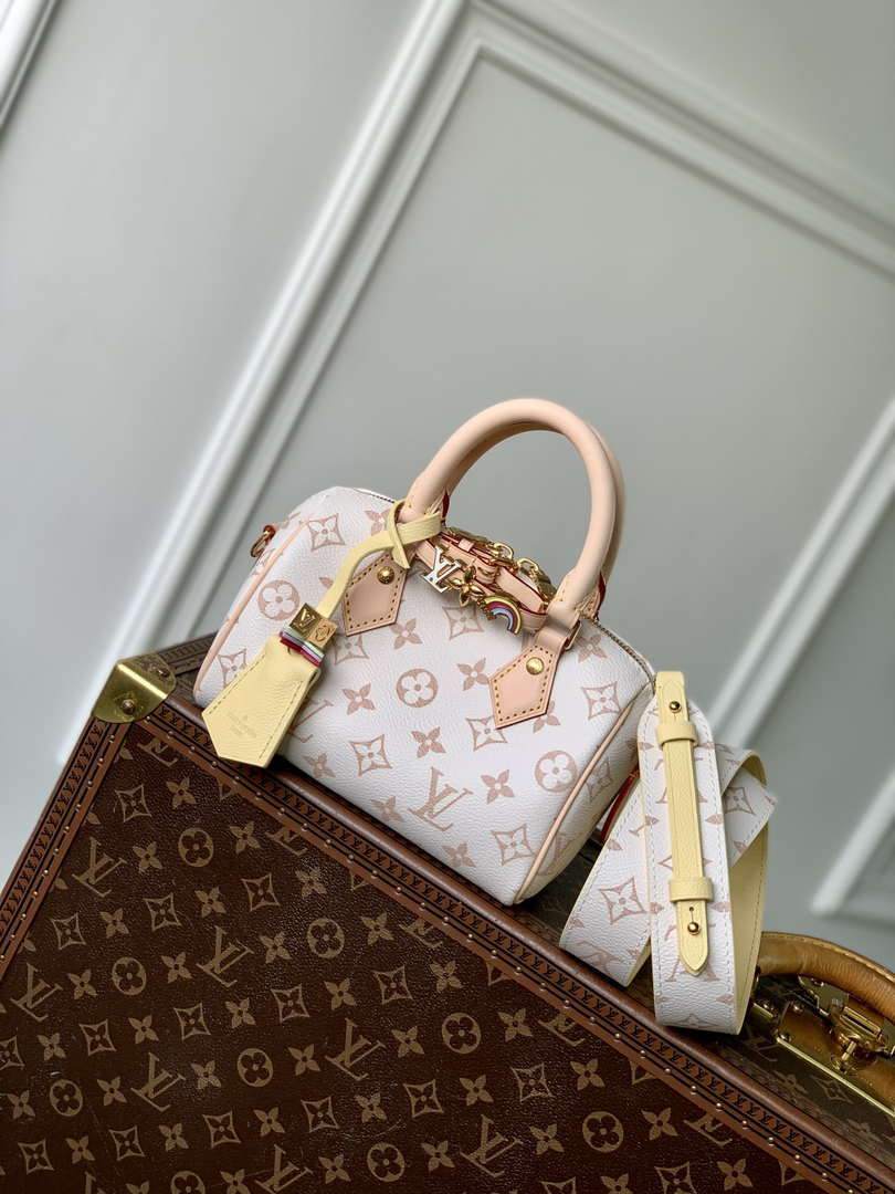 LV M24474 Louis Vuitton SPEEDY 18 LV&I Monogram White - Default Title - View 1