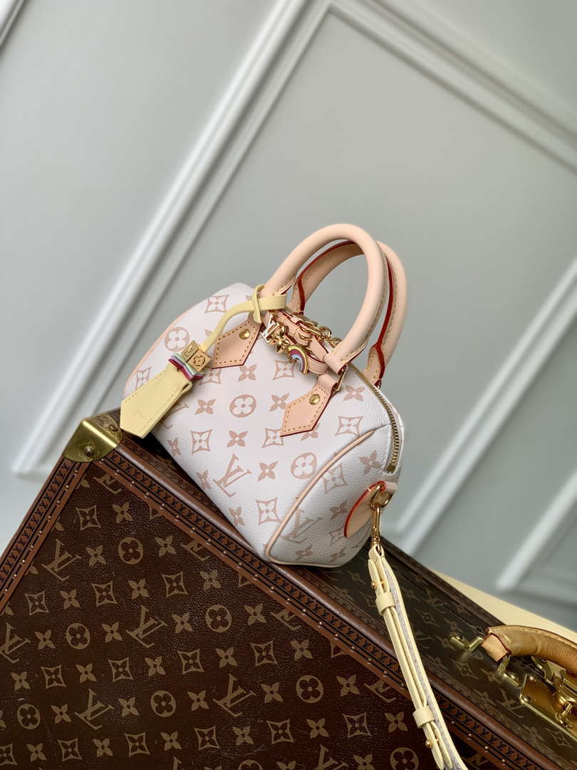 LV M24474 Louis Vuitton SPEEDY 18 LV&I Monogram White