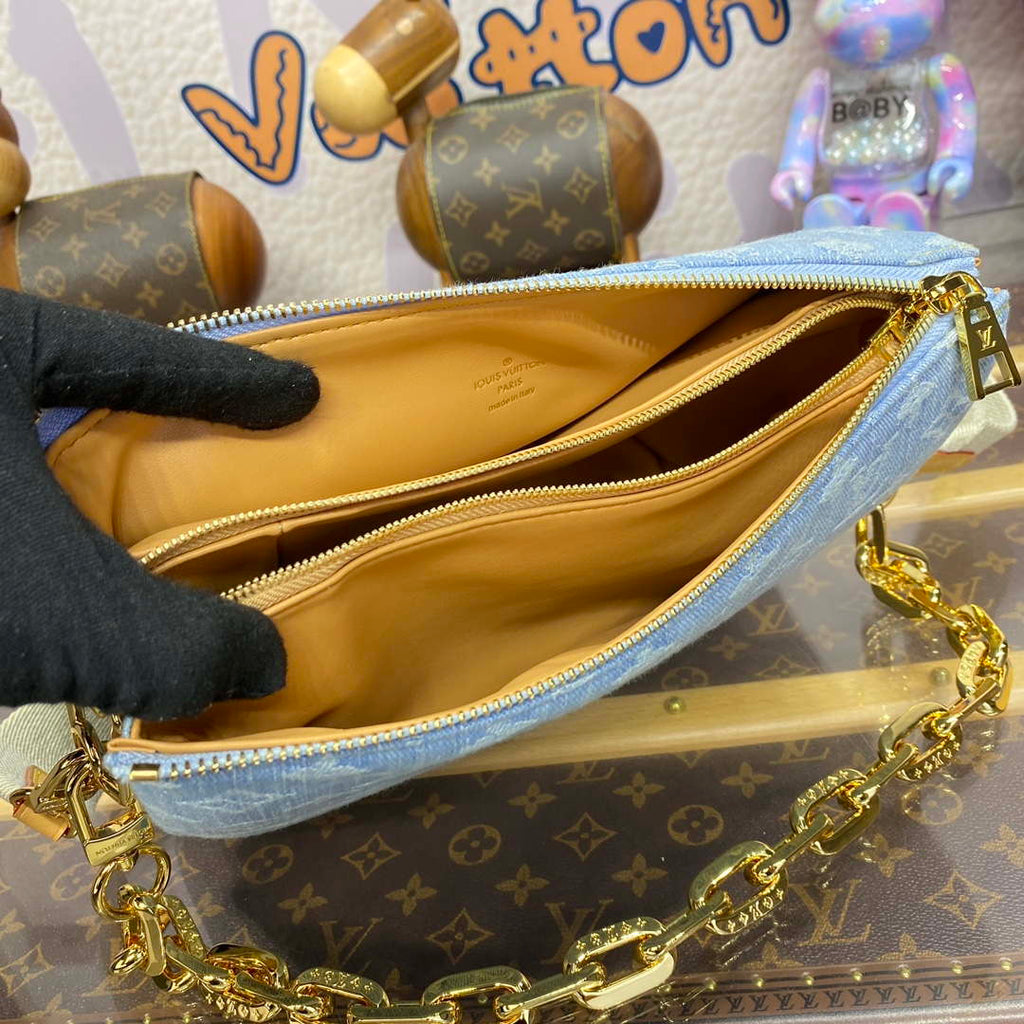 LV M24564 Louis Vuitton Coussin PM Handbag lambskin Light Blue