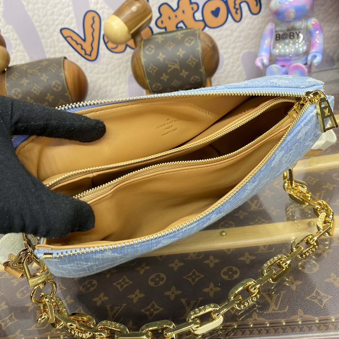 LV M24564 Louis Vuitton Coussin PM Handbag lambskin Light Blue - Default Title - View 9