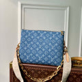 LV M24564 Louis Vuitton Coussin PM Handbag lambskin Navy Blue - Default Title - View 1