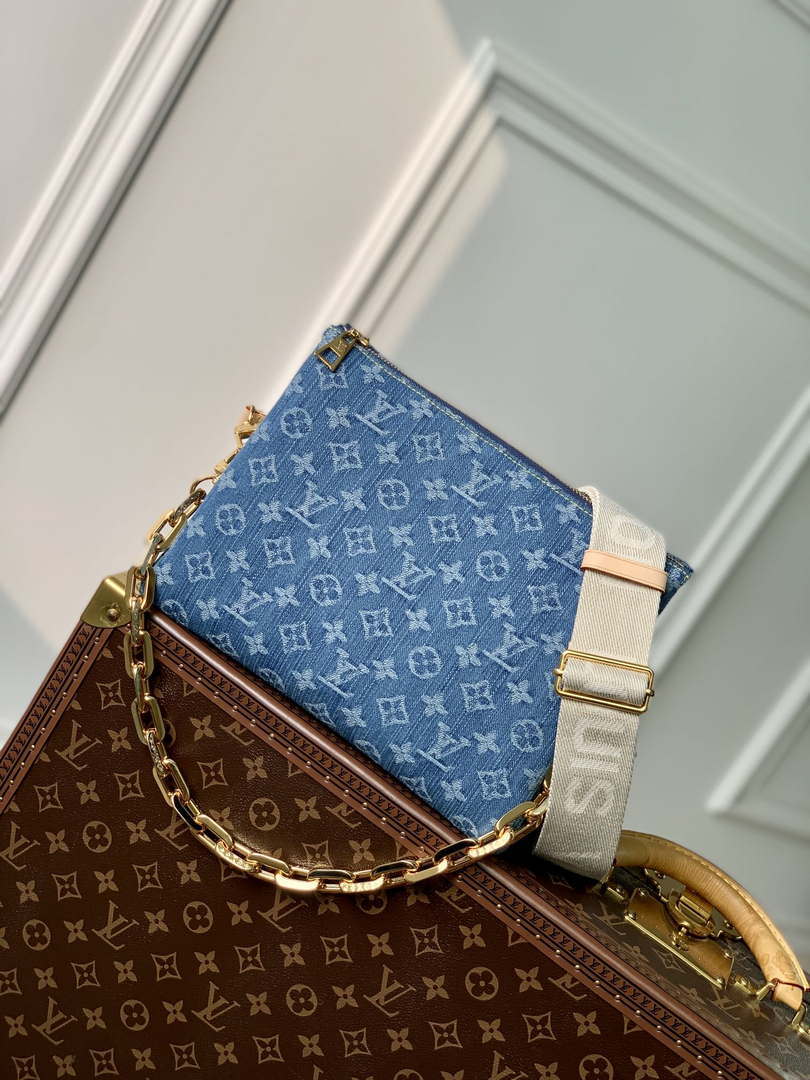 LV M24564 Louis Vuitton Coussin PM Handbag lambskin Navy Blue - Default Title - View 2