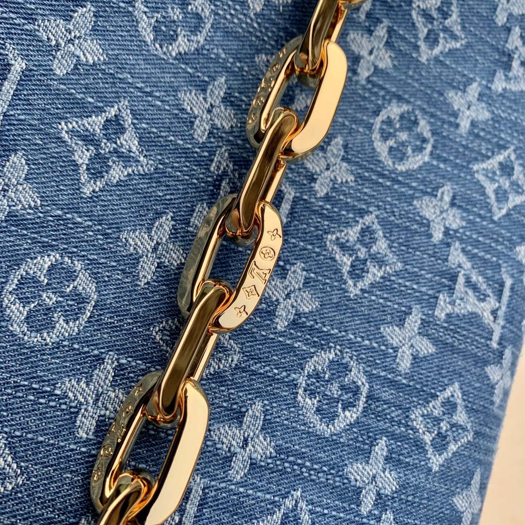 LV M24564 Louis Vuitton Coussin PM Handbag lambskin Navy Blue - Default Title - View 7
