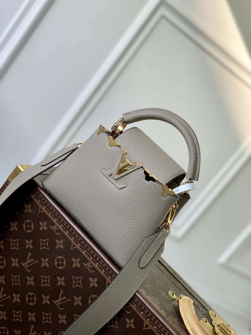 LV M24567 Louis Vuitton Capucines Mini Handbag Galet - Default Title - View 1
