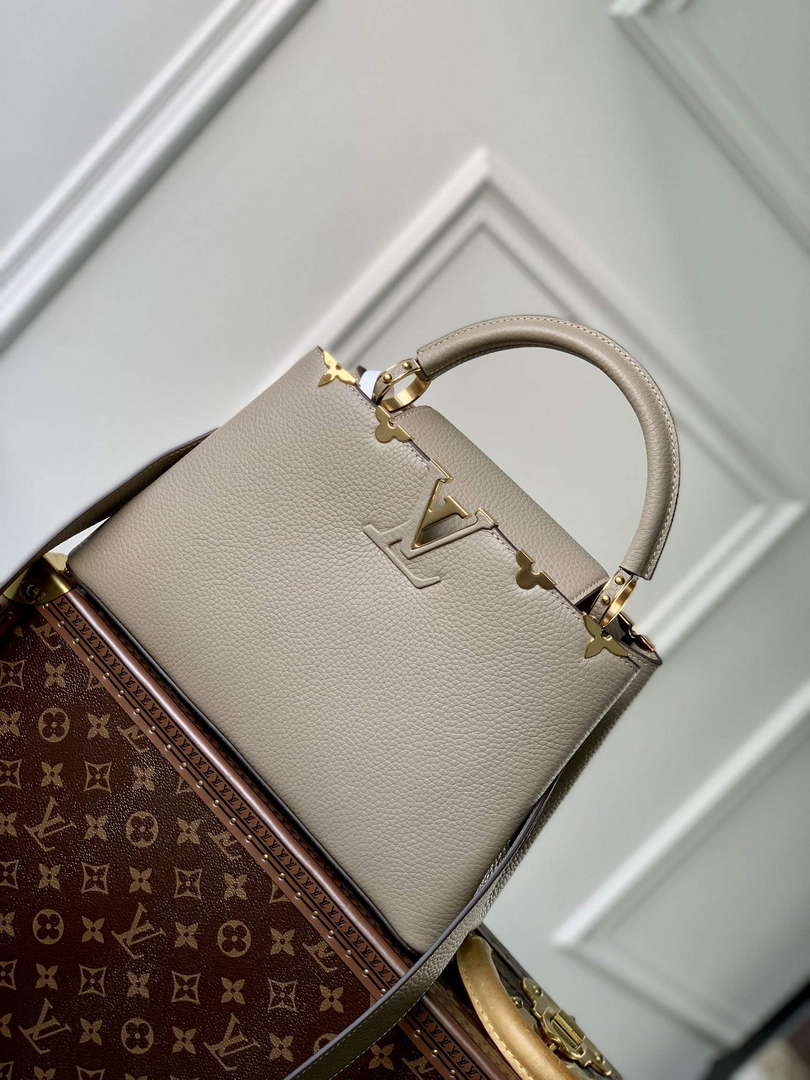 LV M24567 Louis Vuitton Capucines MM Handbag Galet - Default Title - View 1