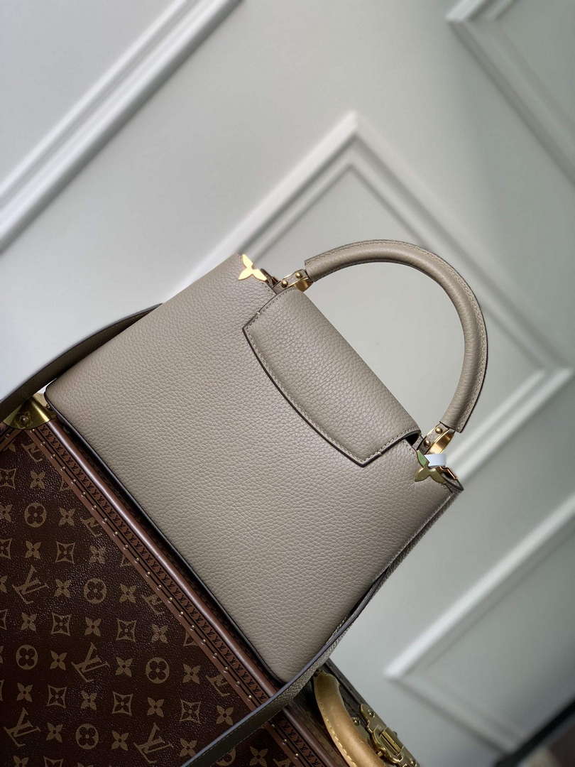 LV M24567 Louis Vuitton Capucines MM Handbag Galet - Default Title - View 2