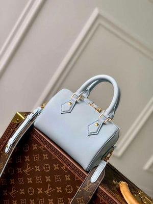 LV M24604 Louis Vuitton SPEEDY 18 LV&I Calf Leather Handbag Olympic Blue - Default Title - View 3