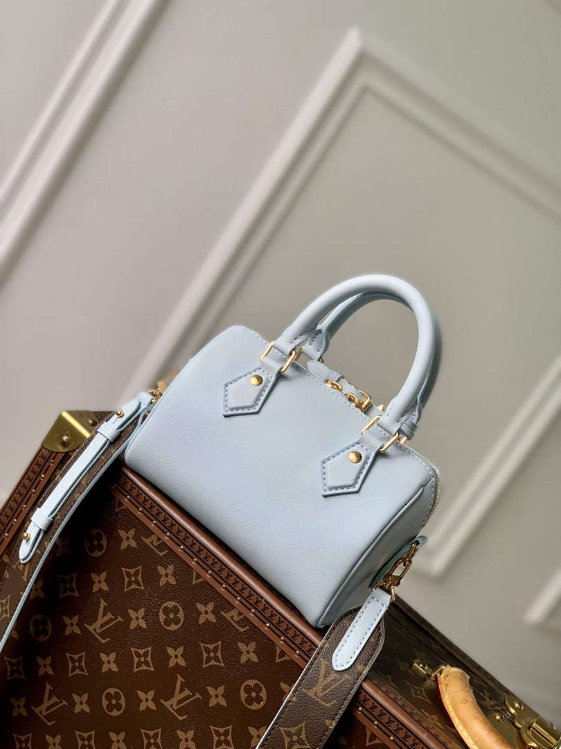 LV M24604 Louis Vuitton SPEEDY 18 LV&I Calf Leather Handbag Olympic Blue - Default Title - View 3