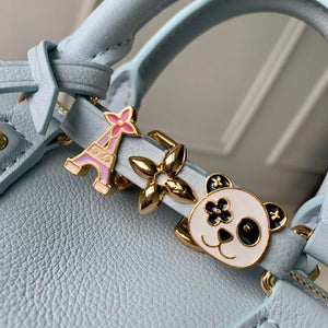 LV M24604 Louis Vuitton SPEEDY 18 LV&I Calf Leather Handbag Olympic Blue - Default Title - View 4