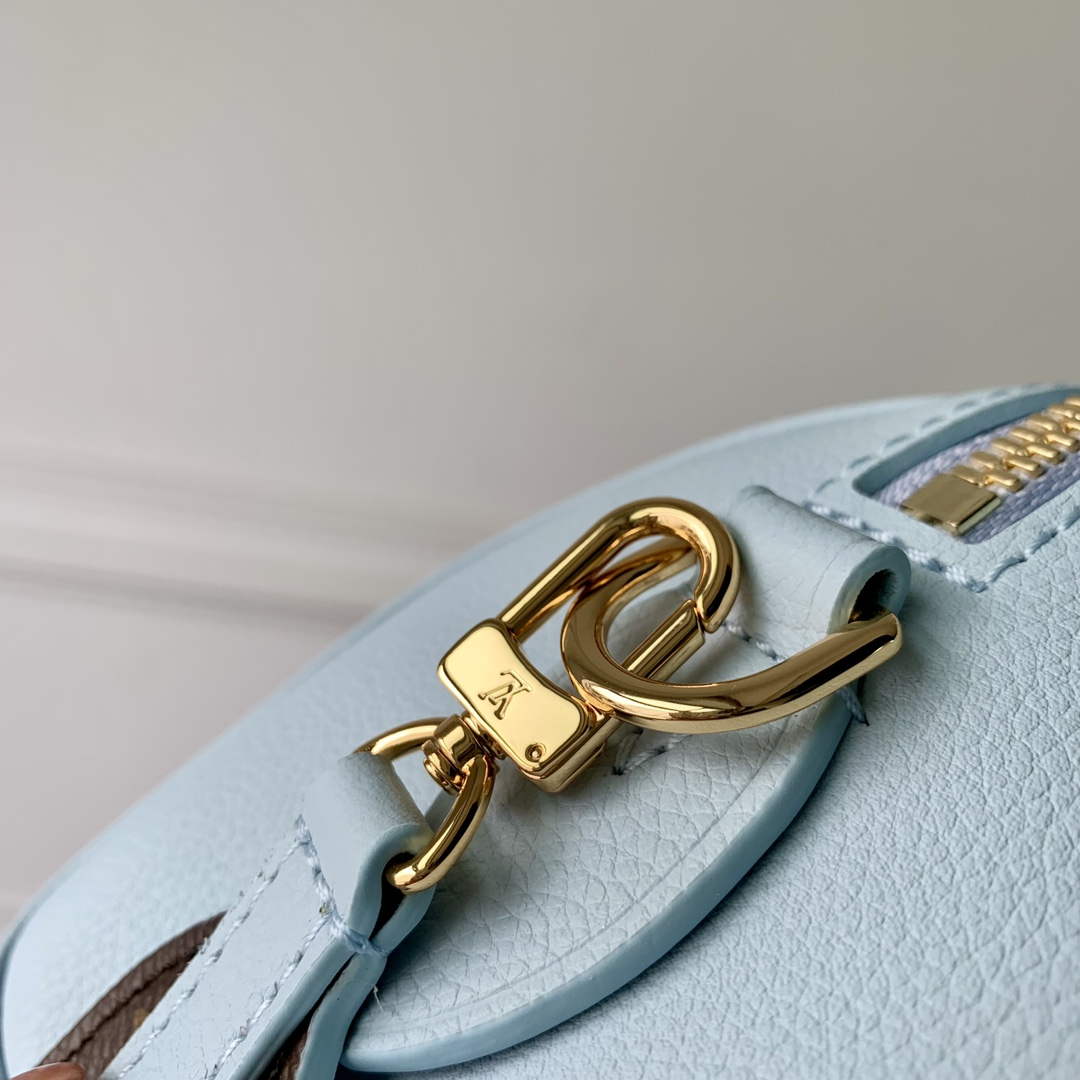 LV M24604 Louis Vuitton SPEEDY 18 LV&I Calf Leather Handbag Olympic Blue