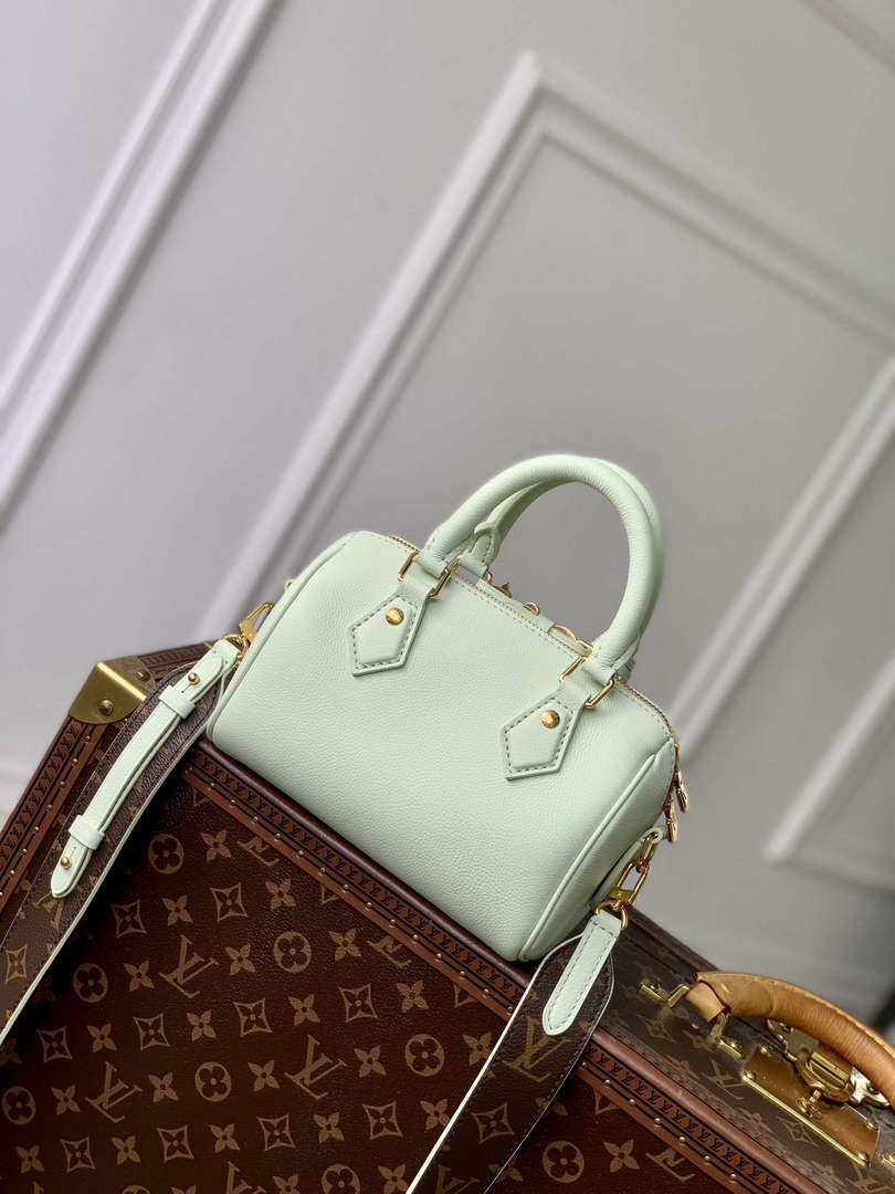 LV M24605 Louis Vuitton SPEEDY 18 LV&I Calf Leather Handbag Matcha Green - Default Title - View 3