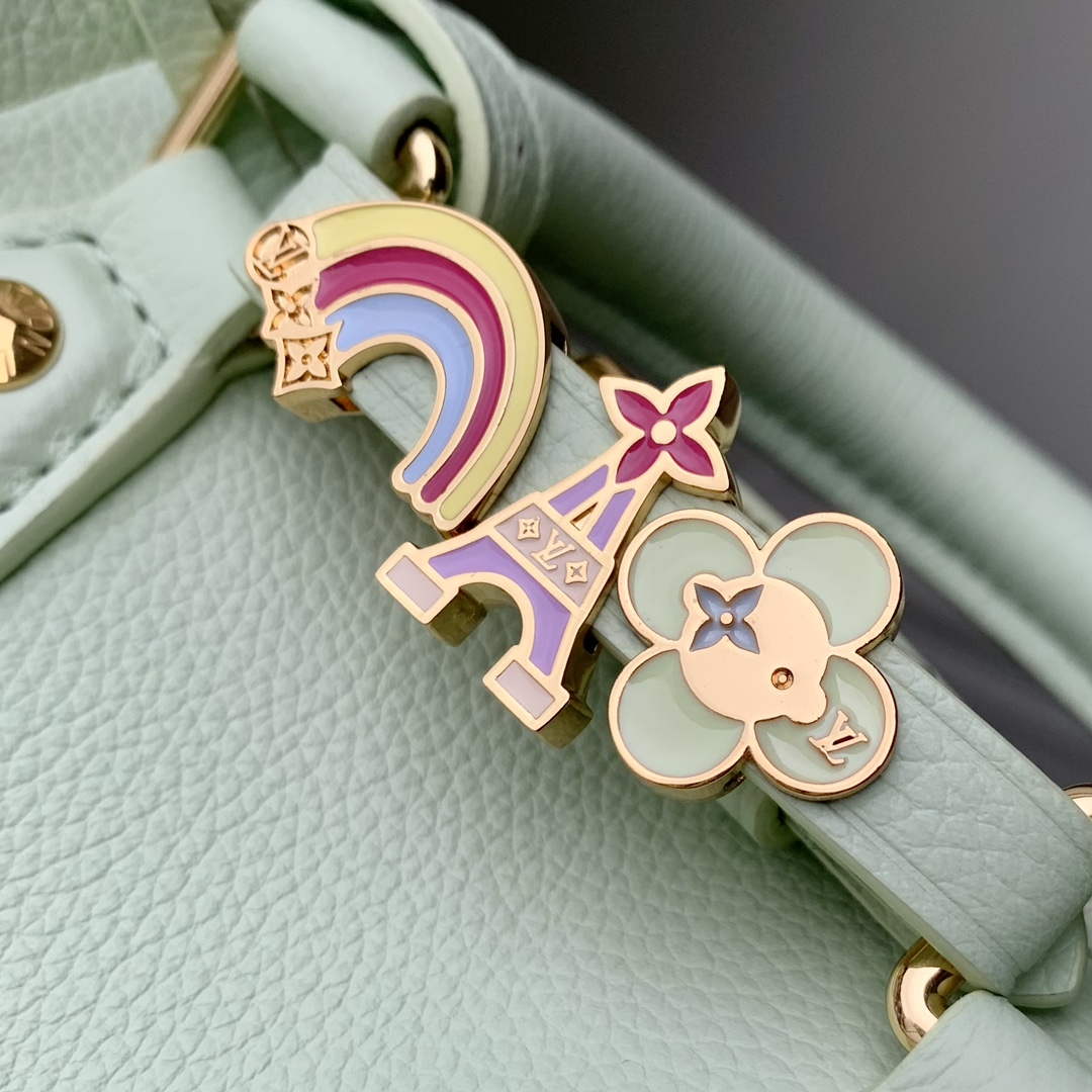 LV M24605 Louis Vuitton SPEEDY 18 LV&I Calf Leather Handbag Matcha Green - Default Title - View 9