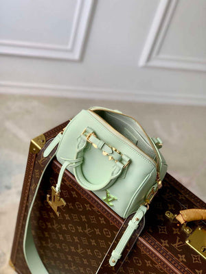 LV M24605 Louis Vuitton SPEEDY 18 LV&I Calf Leather Handbag Matcha Green - Default Title - View 13