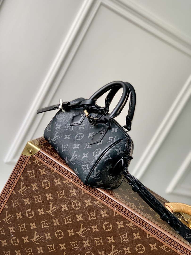 LV M24606 Louis Vuitton Nano SPEEDY 18 Monogram Black - Default Title - View 2