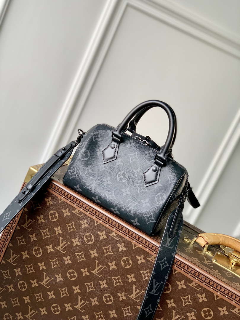 LV M24606 Louis Vuitton Nano SPEEDY 18 Monogram Black