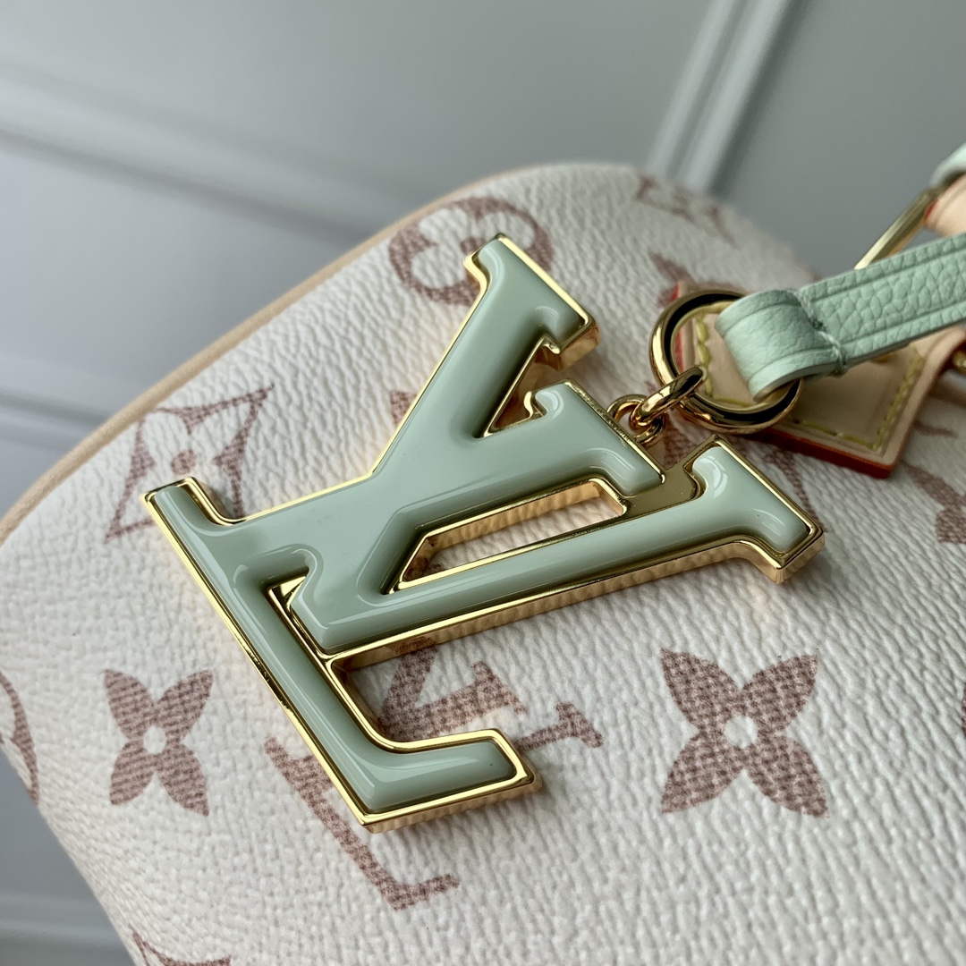 LV M24606 Louis Vuitton SPEEDY 18 LV&I Monogram Dune Coated Canvas Bag Beige