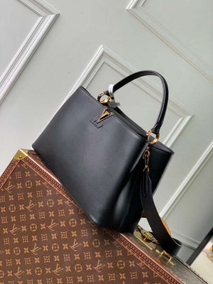 LV M24607 Louis Vuitton Capucines GM Souple Handbag Black - Default Title - View 2