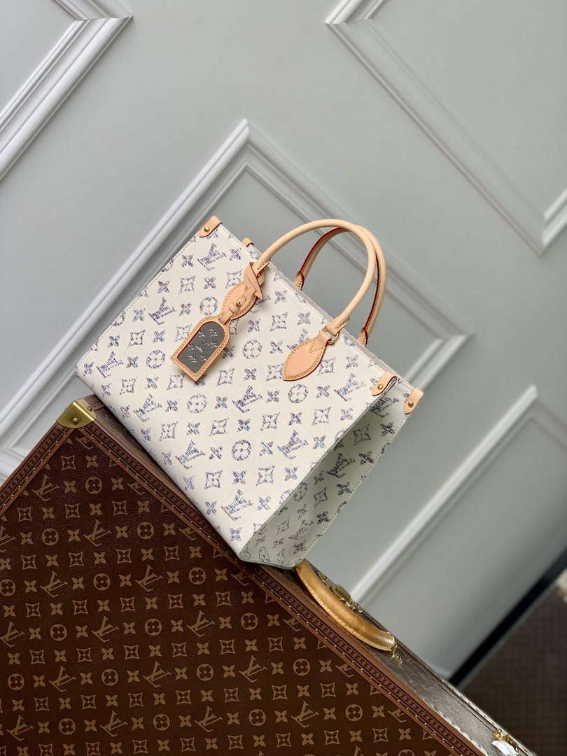 LV M24708 Louis Vuitton OnTheGo MM Bag Multicolor Beige - Default Title - View 2